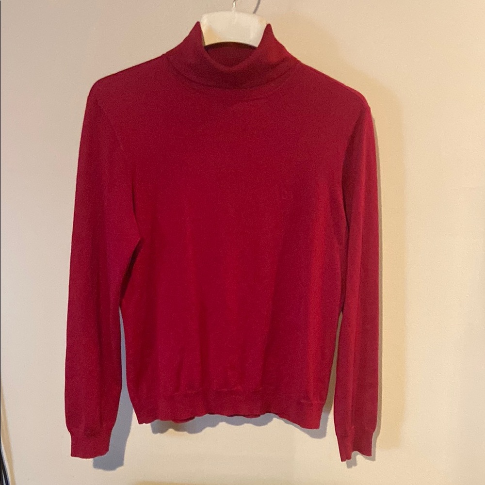 Classic Red Turtleneck Sweater